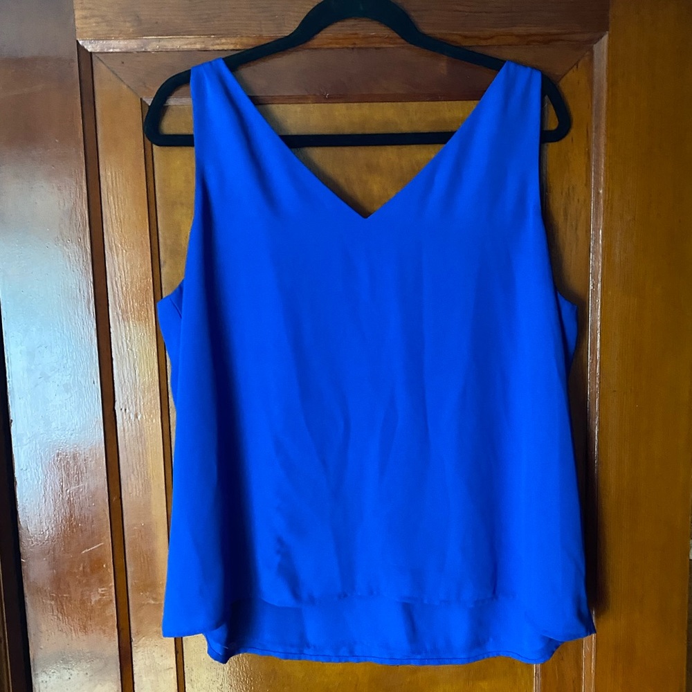 Blue business casual tank